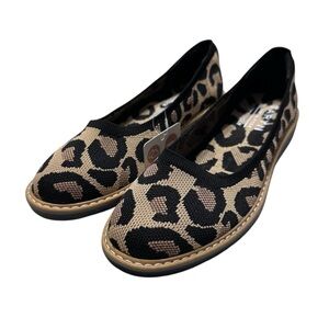 Taryn By Taryn Rose Comfort By Design NEW Knit Leopard Print Low Wedges Sz.8